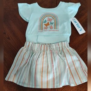 New 2pc. Carter's scooter/shorts & t-shirt size 8 I Also Have A Size 7